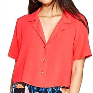 NWOT Wild Fable Button-Up Short Sleeve Top